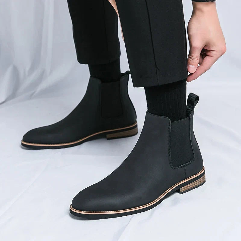 Henry | Leather Chelsea Booties