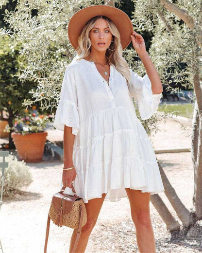 Zara Linen Dress – Clean Lines with Soft Texture