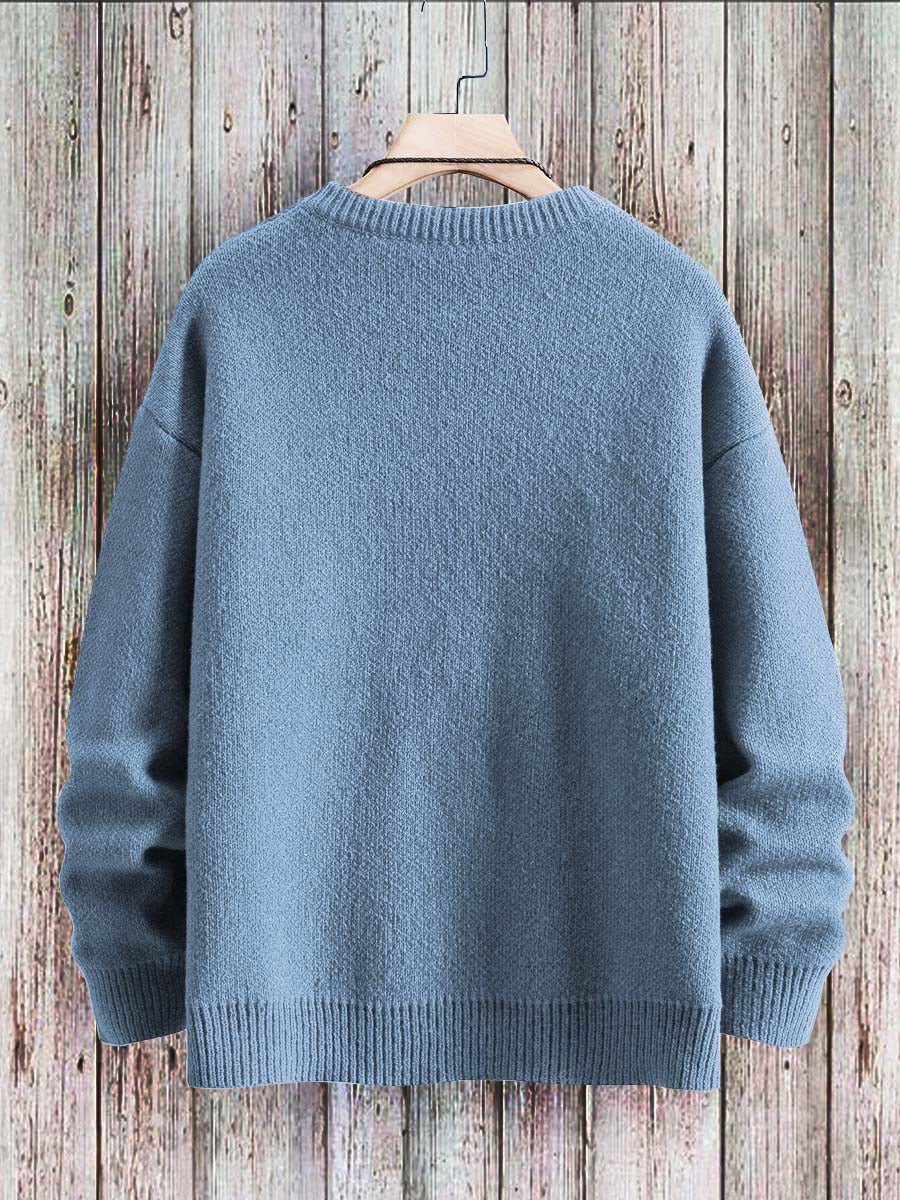 EliCat - Adorable Cat Print Sweater for Ultimate Comfort