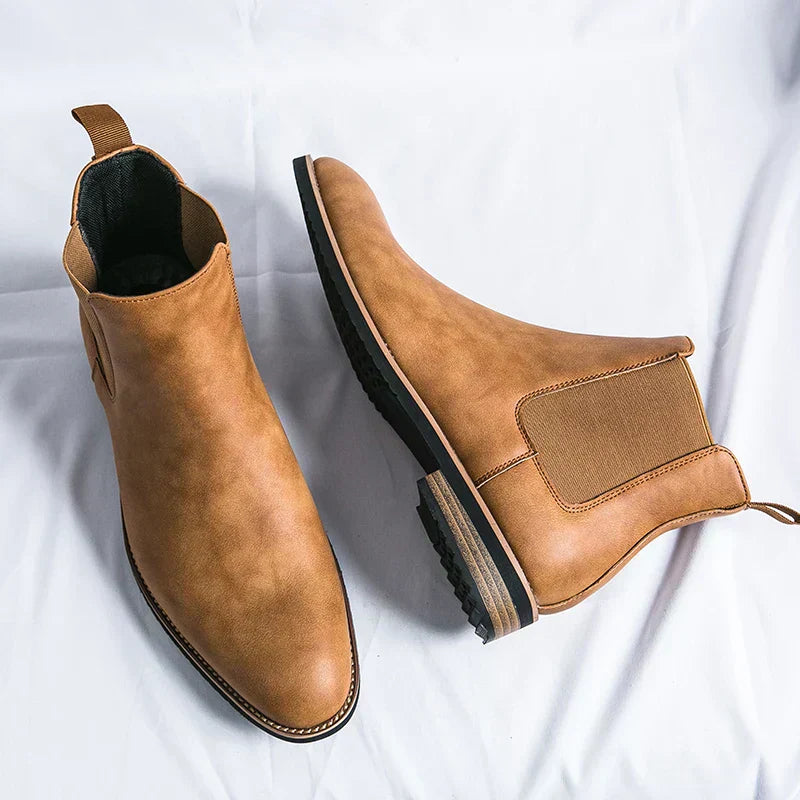 Henry | Leather Chelsea Booties