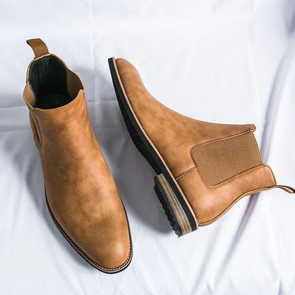 Henry | Leather Chelsea Booties