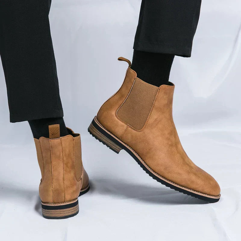 Henry | Leather Chelsea Booties