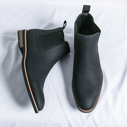 Henry | Leather Chelsea Booties