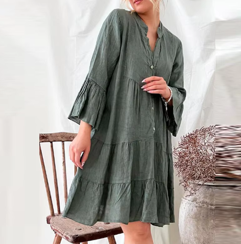 Zara Linen Dress – Clean Lines with Soft Texture
