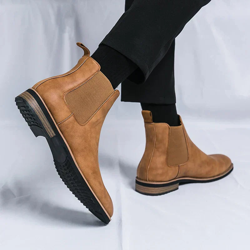 Henry | Leather Chelsea Booties
