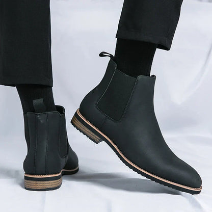 Henry | Leather Chelsea Booties