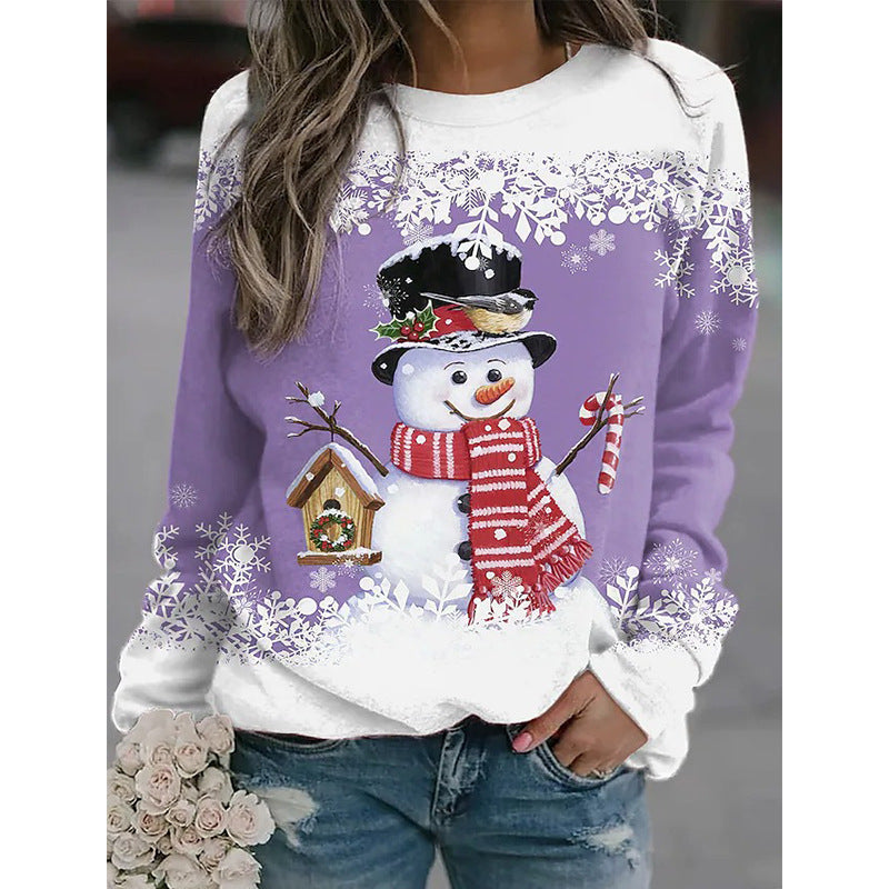 WinterGlow - Cozy Winter Sweater Featuring Snowman Design