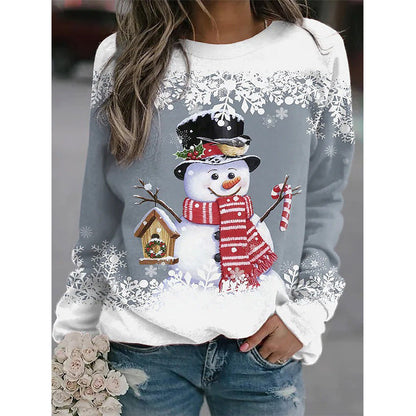 WinterGlow - Cozy Winter Sweater Featuring Snowman Design