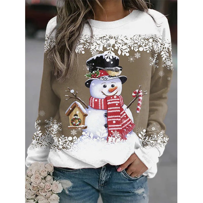WinterGlow - Cozy Winter Sweater Featuring Snowman Design