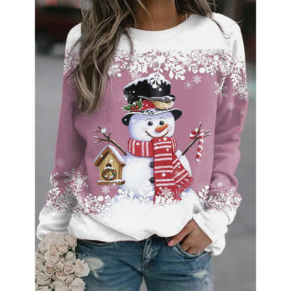 WinterGlow - Cozy Winter Sweater Featuring Snowman Design