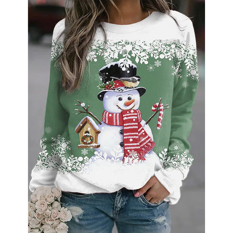 WinterGlow - Cozy Winter Sweater Featuring Snowman Design